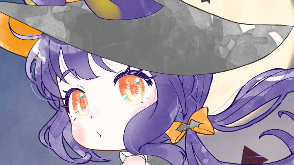 ハロウィン　ハロウィーン　2024　イラスト　魔女　黒猫