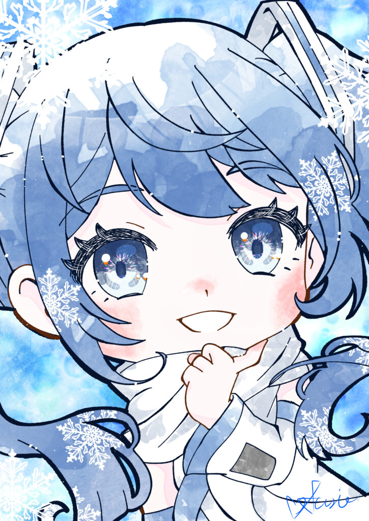 初音ミク　雪ミク　ファンアート